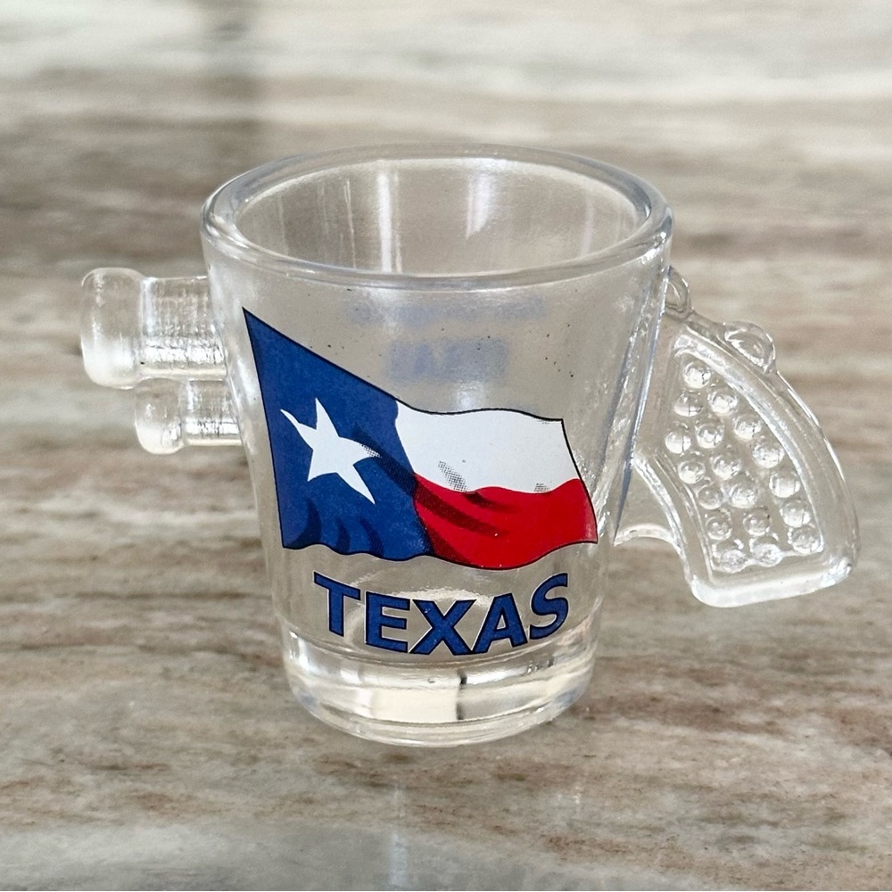 Texas Flag Shot Glass “The Original Texas Shot Glass” Gun Shaped Souvenir